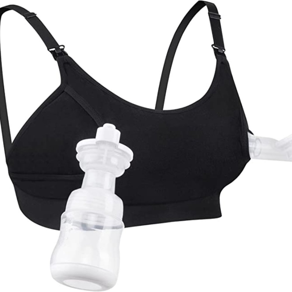 Hands Free Pumping Bra, Momcozy Adjustable Breast-Pump Holding and Nursing Bra